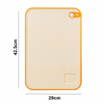 Kahepoolne l&otilde;ikelaud Antibakteriaalne hallitusevastane majapidamiste l&otilde;ikelaud k&ouml;&ouml;givili puu-nuga kasutuslaud nisukarp tahvel XL oranž