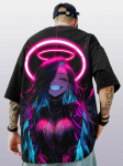 Suvemoe T-s&auml;rk Unisex Anime Character Japanese Street Cool Couple T-s&auml;rk M