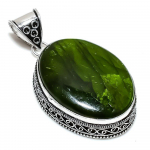 Natural Green Labradorite Gemstone 925 Sterling Silver Pendant 2.36 g9k82
