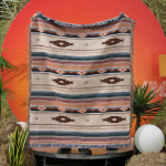 Boho lilleline rannapiknik v&auml;ljas telkimispleed Skandinaavia ruuduline pleed voodile diivanimatt reisivaip suveks gobel&auml;&auml;n narmastega