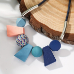 1 tk Bohemian Vintage etnilise stiiliga l&uuml;hike rangluukett, liialdatud geomeetriline ebaregulaarne kampsunikett, erikujundusega naiste kaelakee