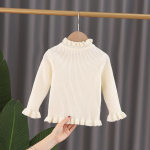 T&uuml;drukute kootud kampsunid Pulloverid volangidega kaelusega kampsun soe kilpkaelusega voodriga s&uuml;gistalv lasteriided t&uuml;drukute kampsunid butiiktopid 80 pruun