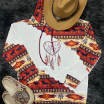 Stiilne asteekide h&otilde;imumustriga kapuuts &ndash; vintage, vastupidav ja veniv, sobib suurep&auml;raselt igal aastaajal koos k&auml;ngurutaskuga S