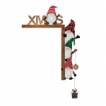 Uksenurga kaunistus puidust j&otilde;ulud n&auml;ota vanamehe nurgaornament v&auml;rviline p&auml;kapikk pidulik sisekujundus nurgadekoratsioon peegelkapi m&ouml;&ouml;blile Left