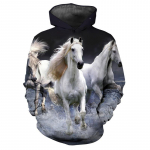 Pusad 3D Print Animal Rrun Quickly Hobuse Pusad Poisid T&uuml;drukud Unisex Kapuutsiga Mood Pusad Laste pikkade varrukatega kapuutsiga mantel S