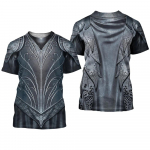 T-s&auml;rk Templir&uuml;&uuml;tlite t&auml;navar&otilde;ivad vabaaja unisex meestele Knighti keskaegse turvisega 3D prinditud T-s&auml;rk Harajuku suvine l&uuml;hikeste varrukatega s&auml;rk S