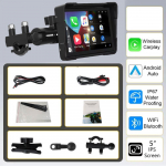 5-tolline armatuurlaua IPX7 veekindel autoraadio kaasaskantav mootorratta navigaator GPS juhtmevaba Android Auto Carplay 5 inch&None must