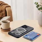 L&auml;bipaistev magnetiline telefonikaardi &uuml;mbris tagakaas iPhone 12 jaoks Magsafe jaoks Samsung Xiaomi Huawei jaoks ID-kaardi pangakaardi jaoks A1