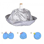 Kokkupandav Salong Barber Cape &ndash; mitmefunktsionaalne juuksuri l&otilde;ikamismantel, DIY juuksel&otilde;ikuskate ja pardli puhastusp&otilde;ll, kaasaskantav disain helehall v&auml;rv