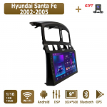 Android Carplay Auto Raadio Hyundai Santa Fe 2002-2005 jaoks Multimeediam&auml;ngija Peaseade Stereo GPS Navigatsioon BT WIFI 2+32GB 1+16GB