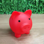 Ramidos Cute Pig Bank Plastic Pig Money Bank Mitmev&auml;rviline Poistele T&uuml;drukud Lapsed T&auml;iskasvanud One Size punane