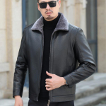 Karusega integreeritud meeste uus lambanahast rev&auml;&auml;riga nahkjakk meeste paksendatud nahkjakk meeste talvemantel M