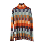 Talvine Kootud Naiste Kampsun Ruuduline Korea Mood Turtleneck Pikkade Varrukatega Y2K Pullover Pehmed ja Mugavad Kampsunid XL gray