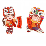 Eemaldatav Draakoni aasta aknakleebis Elektrostaatiline multifilmiakna lilleline staatiline kleebis klaasuks E