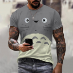 Suveanime Totoro 3D prindiga T-s&auml;rk Meeste Naised Multifilmid T-s&auml;rgid Suurem&otilde;&otilde;tmelised Harajuku T&auml;navar&otilde;ivad T-s&auml;rgid Topid M