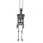 Halloweeni skelett kaelakee liigutatavad liigendid gooti vintage metallist skelett rippuv kaunistus kett ripats meeste naiste paari kaelakee S