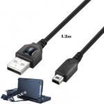 1.2m Noir C&acirc;ble USB de charge pour Nintendo 3DS - DSi - XL