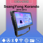 Android Carplay Auto Raadio SsangYong Korando 2010-2013 jaoks Multimeediam&auml;ngija Peaseade Stereo GPS Navigatsioon BT WIFI 2+32GB 1+16GB blue