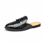 Suvine Luksusbr&auml;nd Meeste Kingad Vabaaja Meeste V&auml;litingimustes Sandaalid Meeste Kingad Pool-sandaalid Mokassiinid Slip-on Kingad Meeste Mokassiinid Nahk 38 must