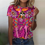 Naiste T-s&auml;rk Abstraktne Kunst N&auml;oprint T&uuml;drukute Riietus 3D Suured klassikalised l&uuml;hikeste varrukatega topid Naiste mood vabaaja t&auml;navar&otilde;ivad 4XL