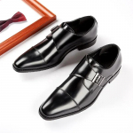 Moodne LEHMANAHK Meeste Ametlikud Kingad Ehtne Nahk &Uuml;he Pandlaga Monk Strap Kinga Varbaots Klassikalised Itaalia &Auml;rimehe Kingad 39 must