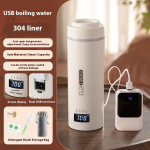 Kaasaskantav veekeetja, reisi v&auml;ike veekeetja, veesoojendi, 4-k&auml;igulise temperatuuri reguleerimise ja isolatsioonifunktsiooniga, 304 roostevaba teras,