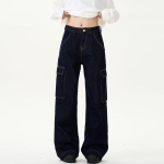Ameerika High Street Jeans Meeste S&uuml;gis Trendikas Br&auml;nd Ins L&otilde;dvad Laiad Sirged P&uuml;ksid Veidi Laienevad P&uuml;ksid S tumesinine v&auml;rv