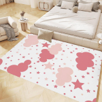 V&auml;ikese Printsessi T&uuml;drukute Vaip Roosa Beebitoa Vaip Pestavad Vaibad Libisemisvastane Vaip T&uuml;drukute Toa M&auml;ngutoa P&otilde;randamatt Pehmed Laste Vaibad 120x160cm-47x63in