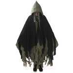 Cosplay Halloweeni mantel T&auml;iskasvanute kapuutsiga zombikeebid gooti keskaegsed cosplay-kost&uuml;&uuml;mimantlid 6 v&auml;rvi vampiirid s&uuml;nge luustik kummituslava rekvisiit One Size&Skeleton black