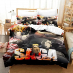 Anime Vinland Saga Voodipesukomplekt Tekikott Voodikomplekt Tekikate Padjap&uuml;&uuml;r Tekk Kuninga- ja Kuninganna suuruses Poiste ja T&auml;iskasvanute Voodikomplekt EU Single 135x200cm