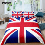 Rahvuslipp Tekikoti Komplekt King Suurus Loov Ameerika Lipu Voodipesukomplekt Teismelistele T&auml;iskasvanutele Mikrokiust &Uuml;hekohaline Kahekohaline Tekikott 140x200cm 3pcs