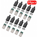 10tk C-t&uuml;&uuml;pi usb3.1 3A kiirlaadimine USB-pistikud isane pistikupesa Elektriklemmid keevitamine DIY andmekaabli tarvikud