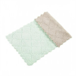 Paksud mikrokiust imavad lapid k&ouml;&ouml;gi puhastamiseks wavy coffee roheline