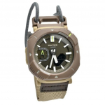 Casio Pro Trek analoog digitaalse nutitelefoni lingi riidest rihm, roheline sihverplaadiga k&otilde;va p&auml;ikeseenergia PRJ-B001B-5 100M Unisex k&auml;ekell roheline
