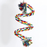 Moodne k&ouml;iega n&auml;rimiskangi papagoi kiik, ronimism&auml;nguasjad koos kellalindude tarvikutega punane