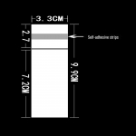 L&auml;bipaistev isekleepuv kilekott pakendamiseks 5 wires*3.3*9.9(7.2+2.7)*100 pcs