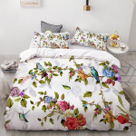 3D HD Prindiga Voodipesukomplekt Kohandatud/Kuningas/Euroopa/USA, Tekikoti komplekt Kuninganna/Kuningas, Tekikatte komplekt Voodipesu Kollane pojeng 135x200cm 3pcs
