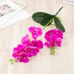 3 tk Phalaenopsis Orchid plastist lilled Kunstlill kodu kaunistamiseks V&otilde;ltslillede stseeni paigutus Lilleseade lilla