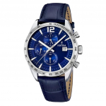 Festina Timeless Kronograaf Nahkrihm Sinine sihver Kvarts F16760-3 Meeste k&auml;ekell sinine
