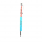 Pierres et Min&eacute;raux. Stylo min&eacute;raux Spinelle brut Tanzanie. Couleur Bleu turquoise.