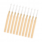 10 tk konksn&otilde;ela puidust k&auml;epidemega juuksepikenduskonksu n&otilde;elaga paruka t&ouml;&ouml;riistad