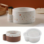 Suur &uuml;mmargune k&uuml;&uuml;nlapurk silikoonvorm suure lillepoti vaasi hoiukarbi vorm isetegemise tsemendist betoonist vaigust vormid kodukaunistuseks valge