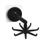 360 kraadi p&ouml;&ouml;rlev plastikkonks 7 haruga p&ouml;&ouml;rlev konks pottide riputamiseks k&auml;ter&auml;tikud V&otilde;tmed ruumi s&auml;&auml;stev vannitoar&auml;tikukonks valge