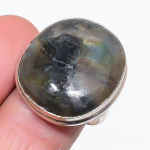 Labradorite Handmade 925 Sterling Silver Jewelry Ring Size 9 z8g82