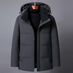 Talvine puhvis jope meeste pluss suuruses soe 90% valge pardi sulemantel keskealistele meestele paks soe must parka talve&uuml;ler&otilde;ivad XL sinine