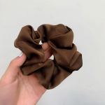 Korea siidist &uuml;lisuur scrunchie naistele elastsed juuksepaelad hobusesabahoidja Elegantne satiinist hobusesaba juuksen&ouml;&ouml;r juukselipsu tarvik must