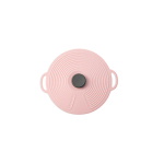 Universaalne Silikoonist V&auml;rskushoidmiskate &Uuml;levooluvastane Tihendatud Pottide Kaas Korduvkasutatav Pritsmevastane Pannikate K&ouml;&ouml;gin&otilde;ude Tarvikud 15.3cm roosa