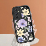 Pehme silikoonist ruudukujulise redeliga printimismustriga telefoni korpus T&auml;iskaanega kaamera p&otilde;rutuskindel kaitse kummist &uuml;mbris Samsungile Samsung A23 5G must