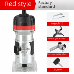 Elektriline puidut&ouml;&ouml;tlemise kantimis- ja soonimismasin - Elektrit&ouml;&ouml;riistad graveerimiseks ja freesimiseks EU Standard Aluminum Trimmer (Red/Black)