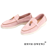 Suede Nahast Naiste Mokassiinid 2023 Suvi Slip-on Vabaaja Mokassiinid Mugavad Tennised Meeste Laisad Kingad Parim Kvaliteet 41 white